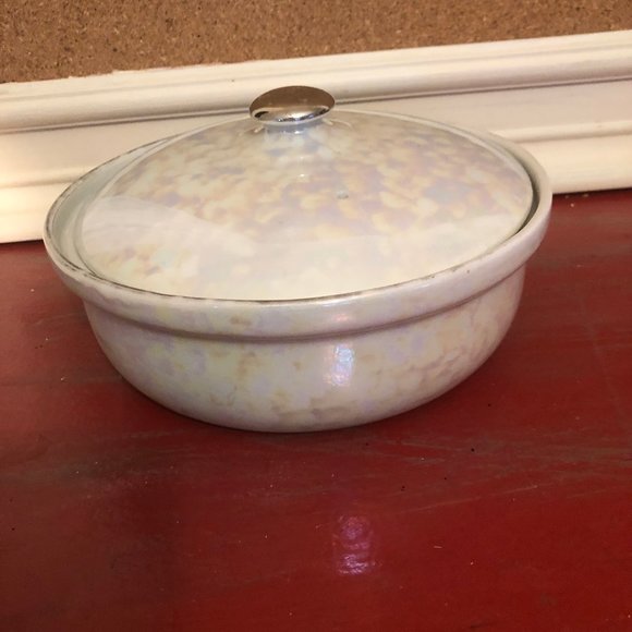 Royal Rochester Luster ware  Casserole Baking Dish with Lid Vintage - Picture 1 of 10